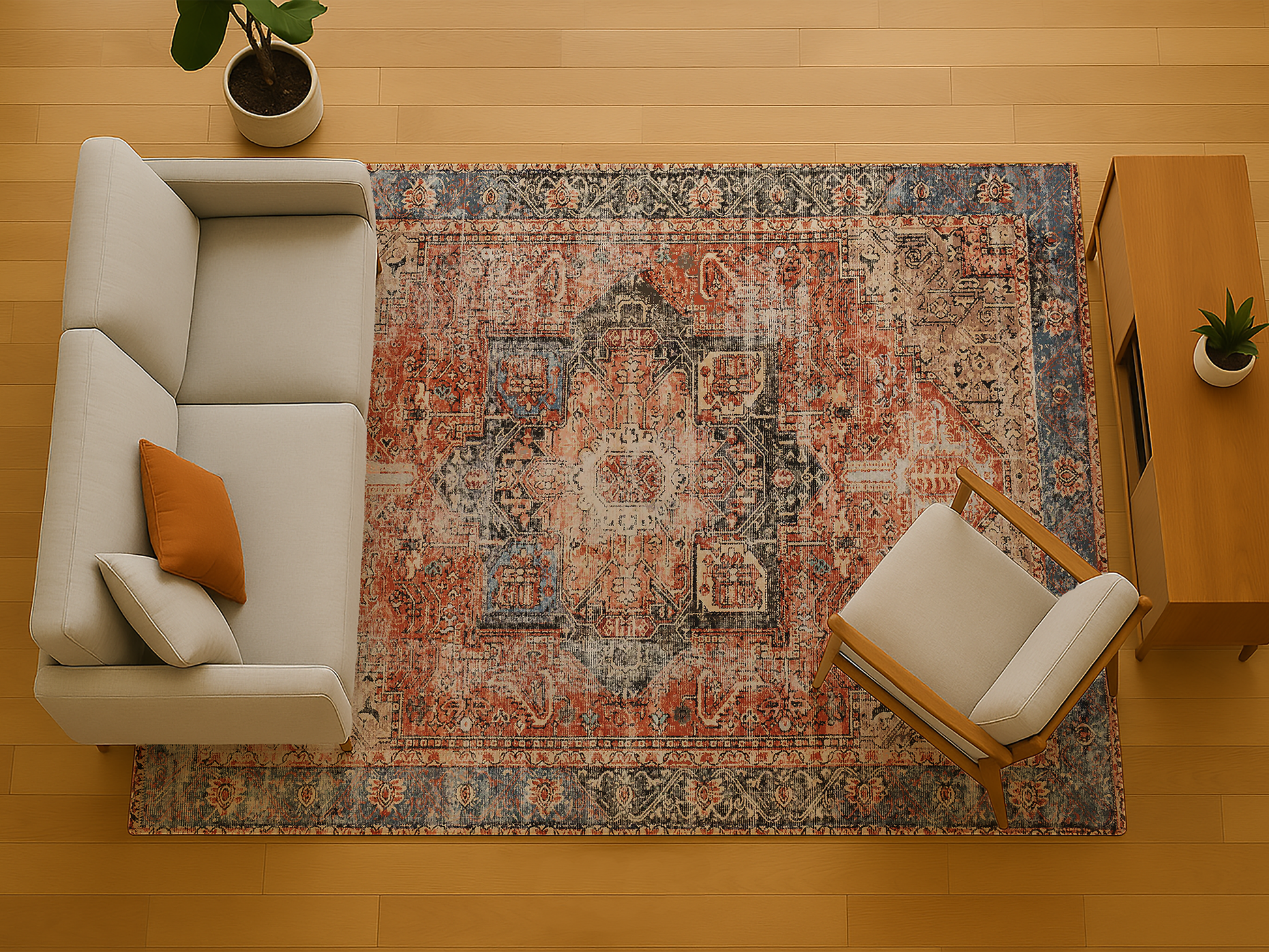 Cotty Home Premium Turkish Cotton, Washable Rug –  Non-Slip, Foldable, Multi-Size and Color