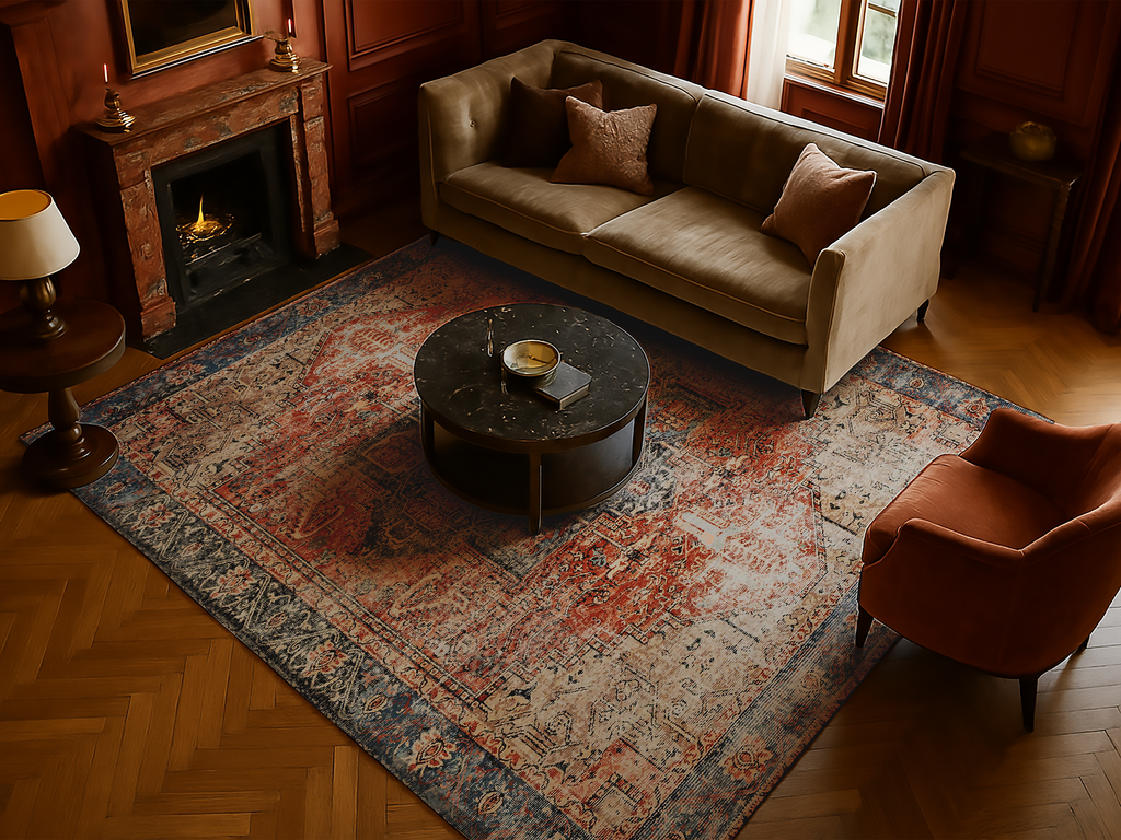 Cotty Home Premium Turkish Cotton, Washable Rug –  Non-Slip, Foldable, Multi-Size and Color