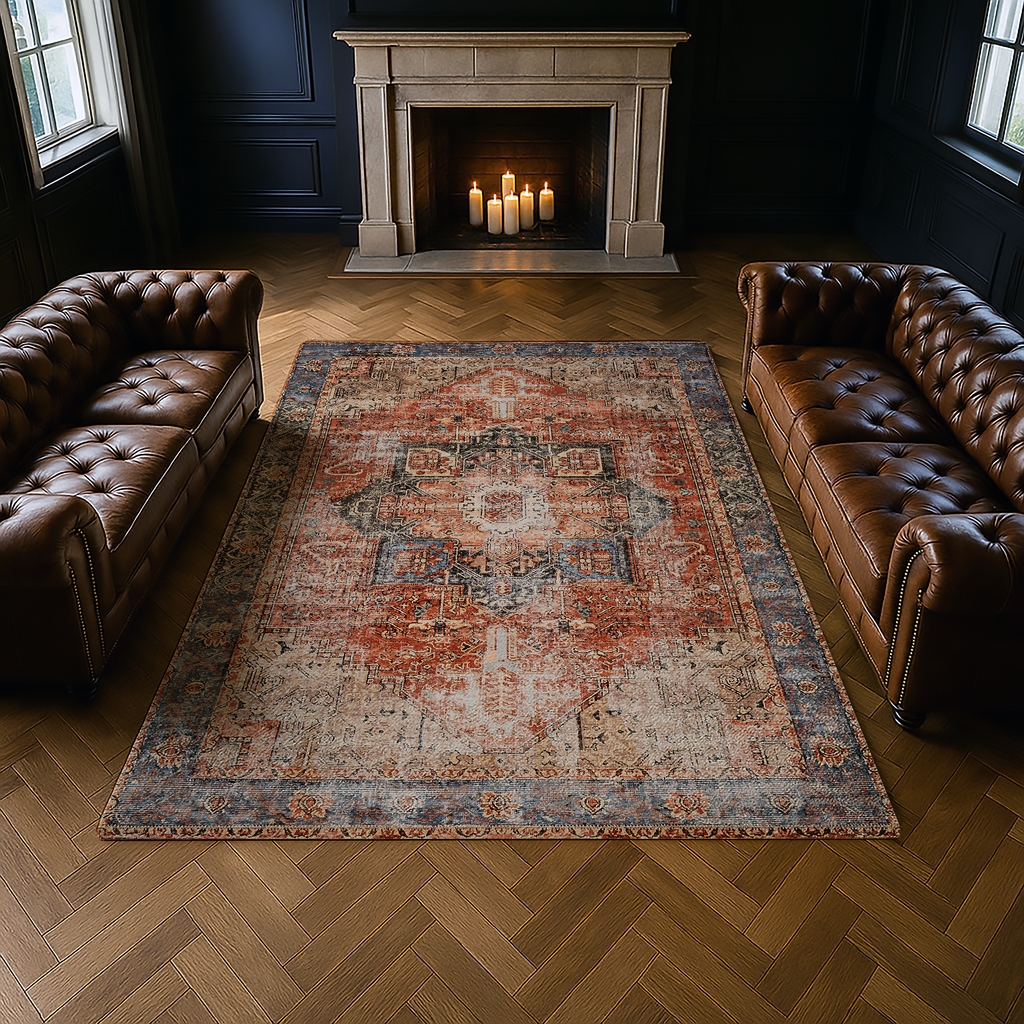Cotty Home Premium Turkish Cotton, Washable Rug –  Non-Slip, Foldable, Multi-Size and Color