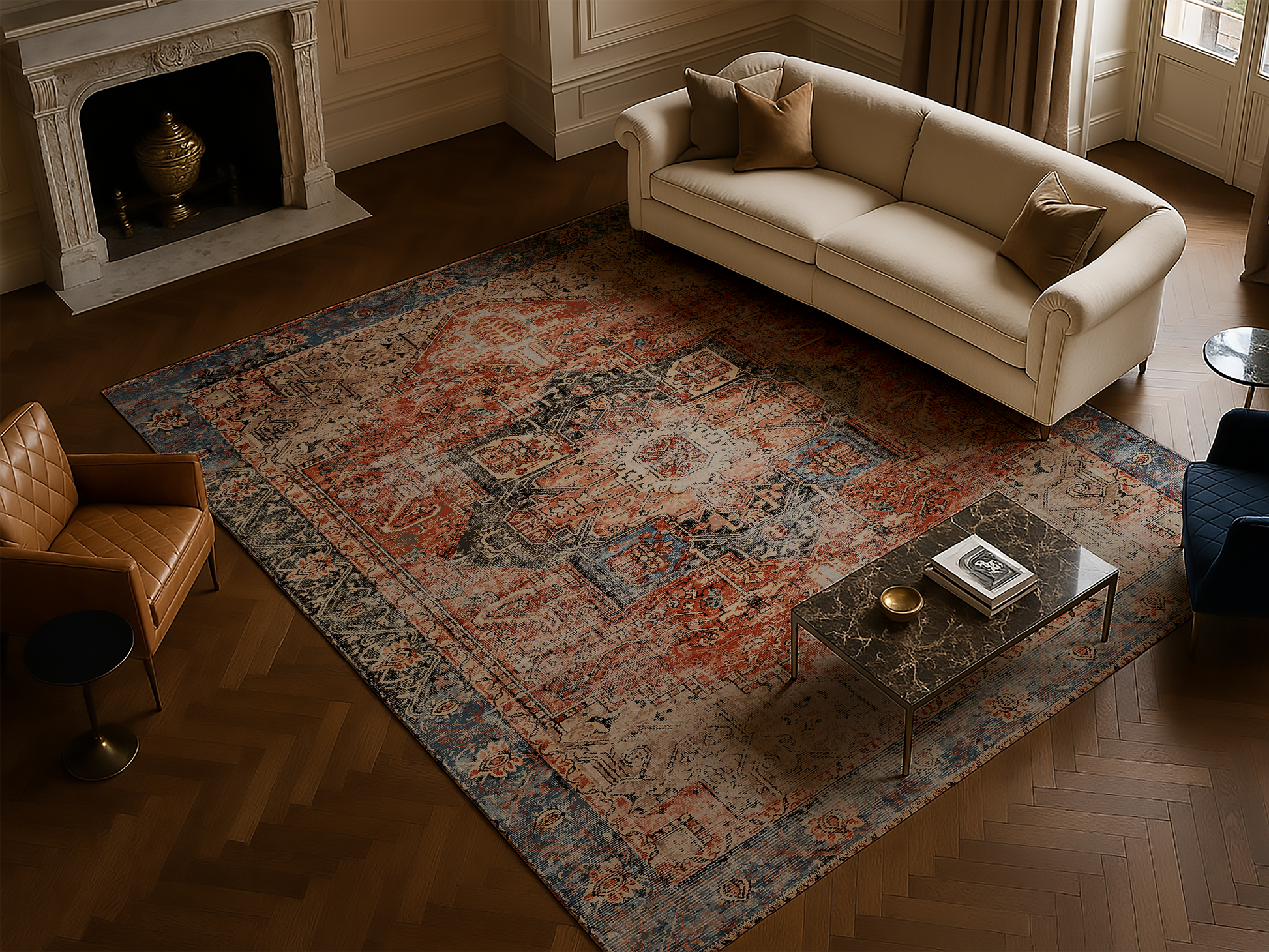 Cotty Home Premium Turkish Cotton, Washable Rug –  Non-Slip, Foldable, Multi-Size and Color