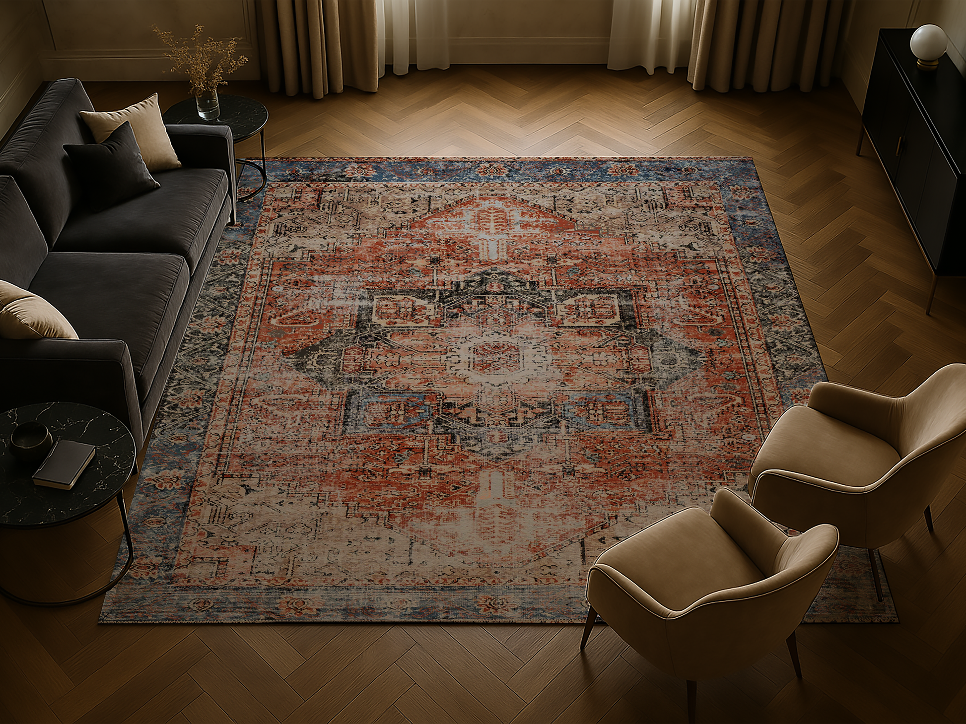 Cotty Home Premium Turkish Cotton, Washable Rug –  Non-Slip, Foldable, Multi-Size and Color