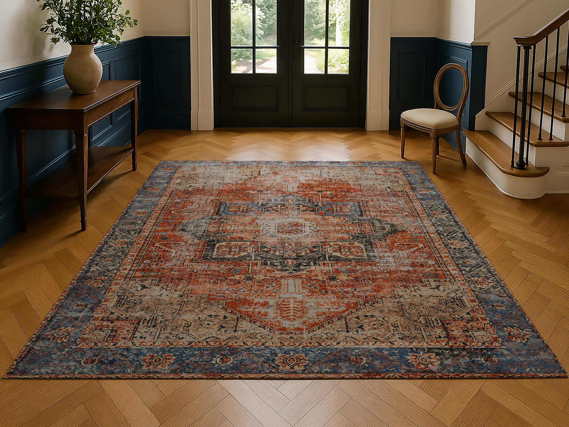 Cotty Home Premium Turkish Cotton, Washable Rug –  Non-Slip, Foldable, Multi-Size and Color