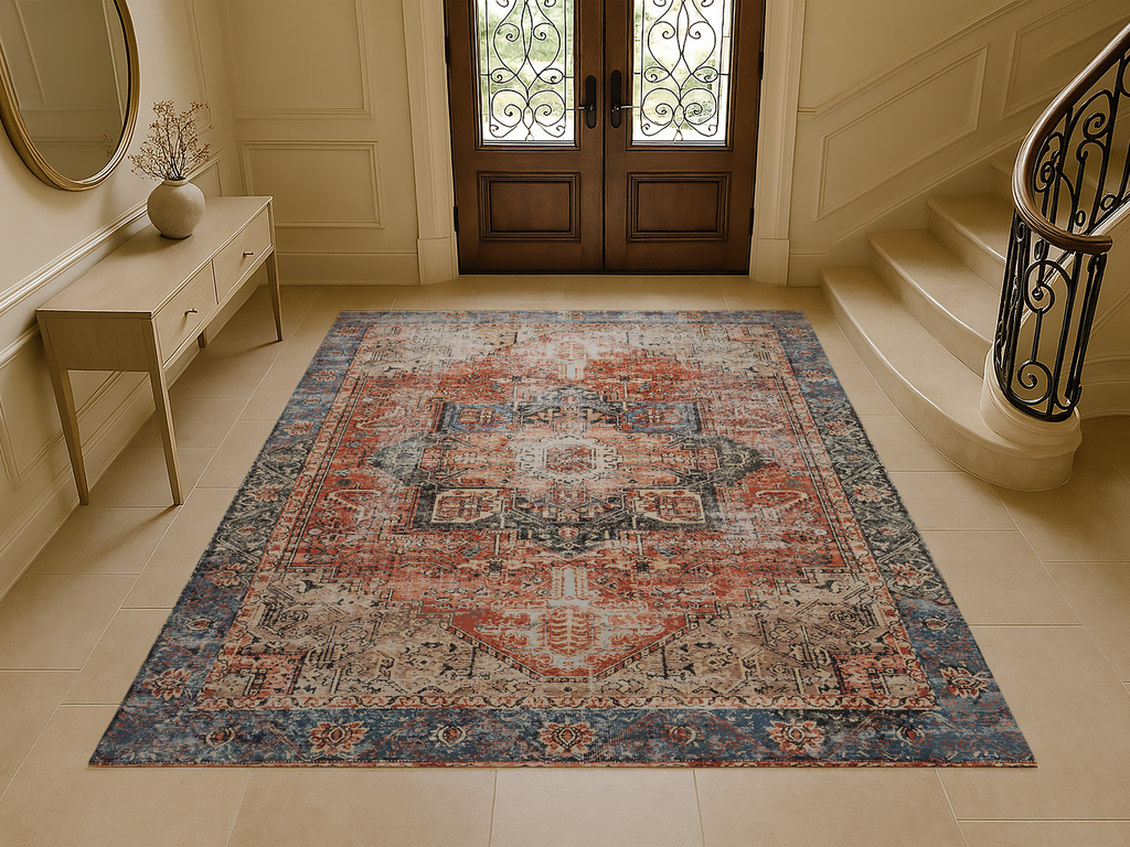Cotty Home Premium Turkish Cotton, Washable Rug –  Non-Slip, Foldable, Multi-Size and Color