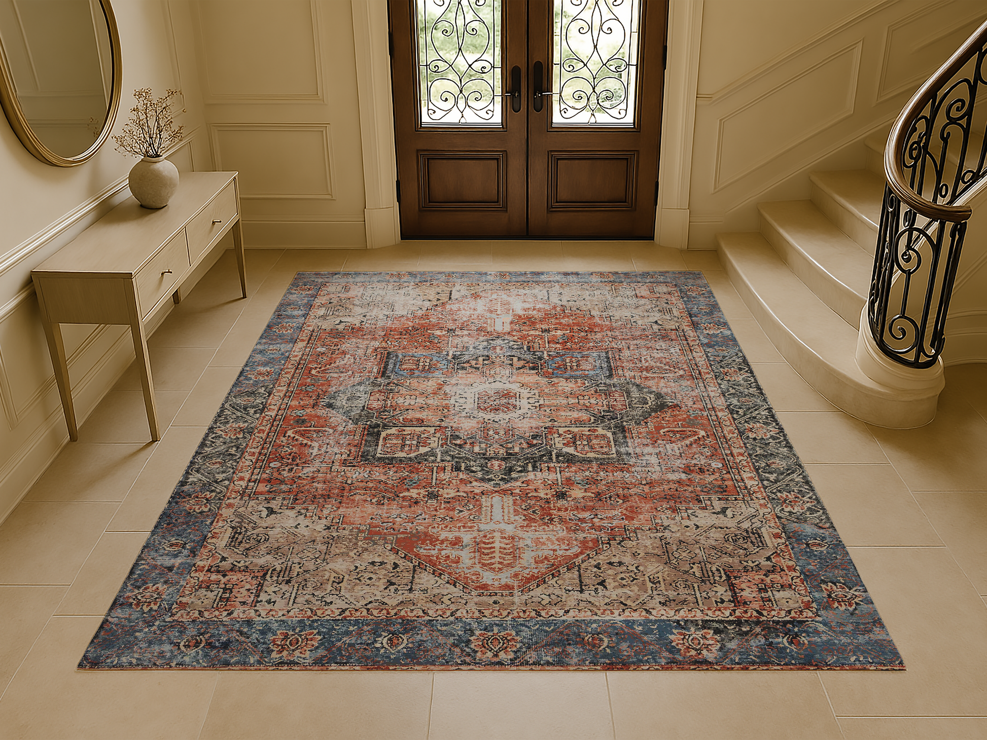 Cotty Home Premium Turkish Cotton, Washable Rug –  Non-Slip, Foldable, Multi-Size and Color