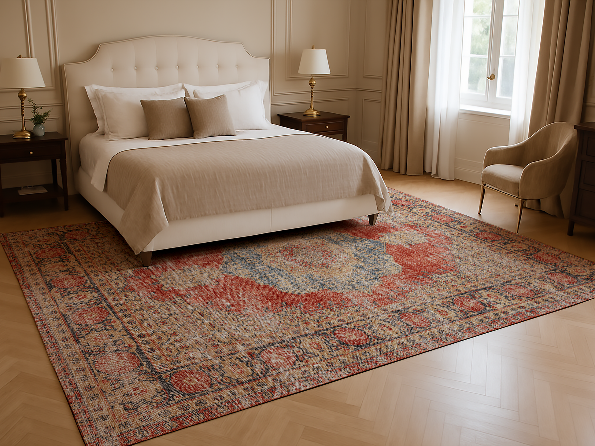 Cotty Home Premium Turkish Cotton, Washable Rug –  Non-Slip, Foldable, Multi-Size and Color