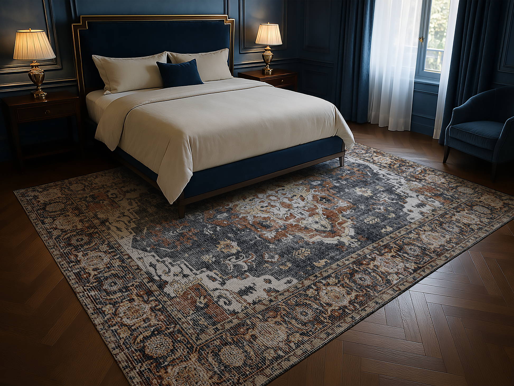 Cotty Home Premium Turkish Cotton, Washable Rug –  Non-Slip, Foldable, Multi-Size and Color