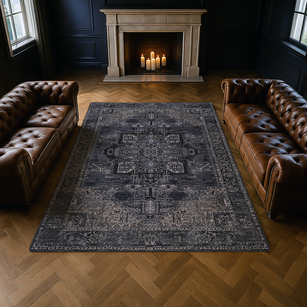 Cotty Home Premium Turkish Cotton, Washable Rug –  Non-Slip, Foldable, Multi-Size and Color