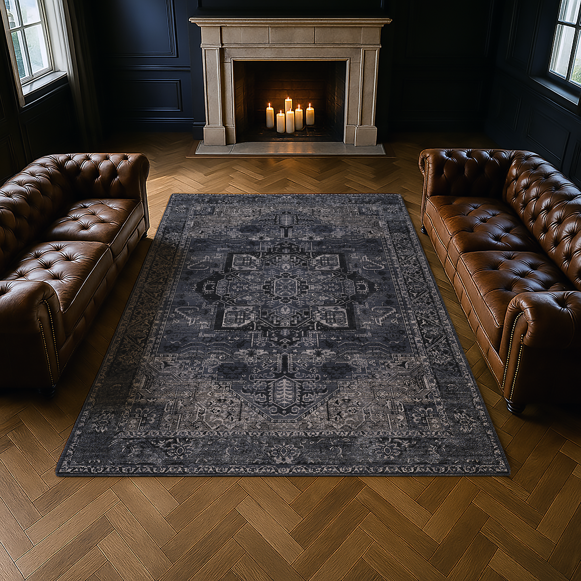 Cotty Home Premium Turkish Cotton, Washable Rug –  Non-Slip, Foldable, Multi-Size and Color
