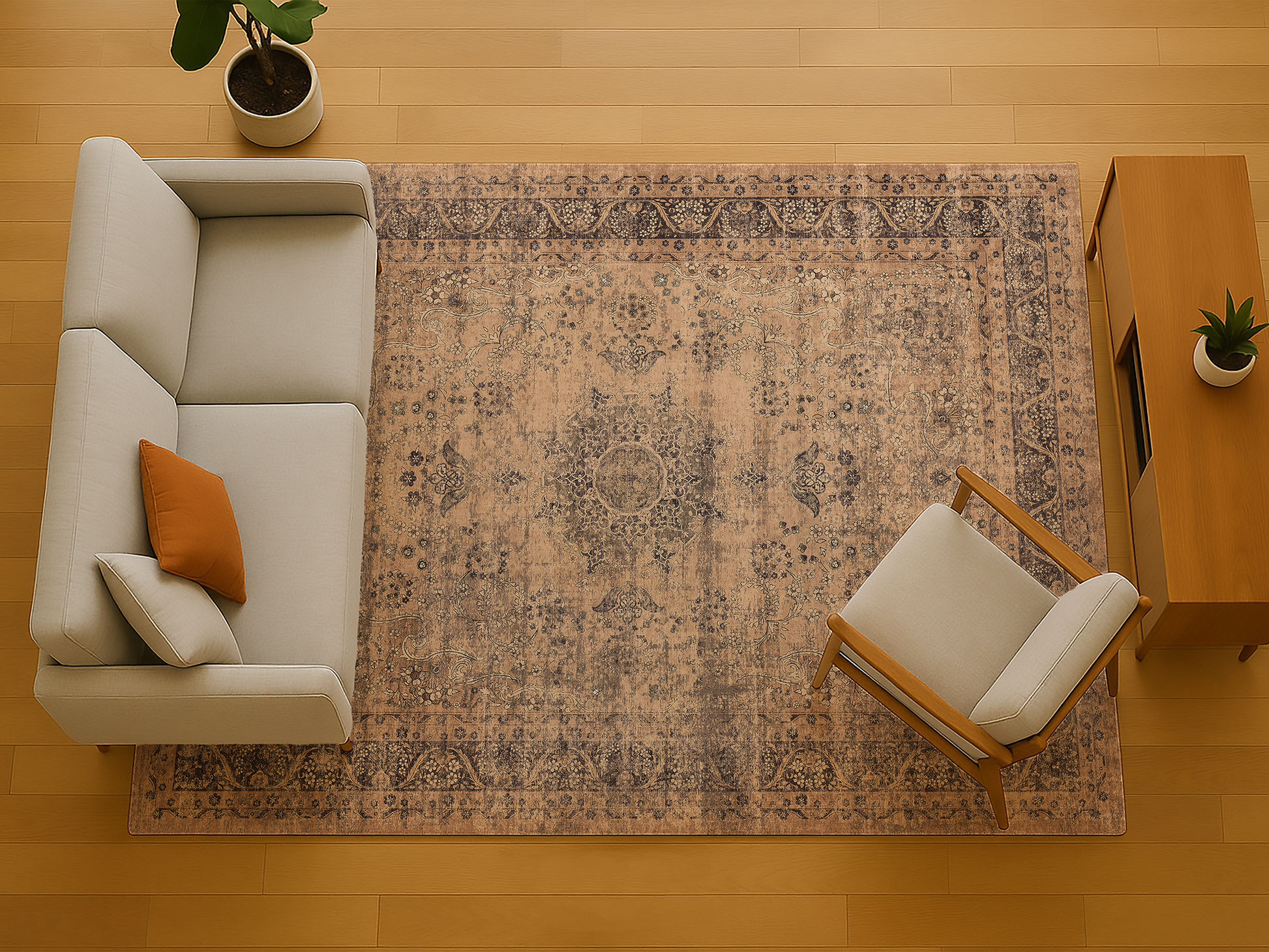 Cotty Home Premium Turkish Cotton, Washable Rug –  Non-Slip, Foldable, Multi-Size and Color