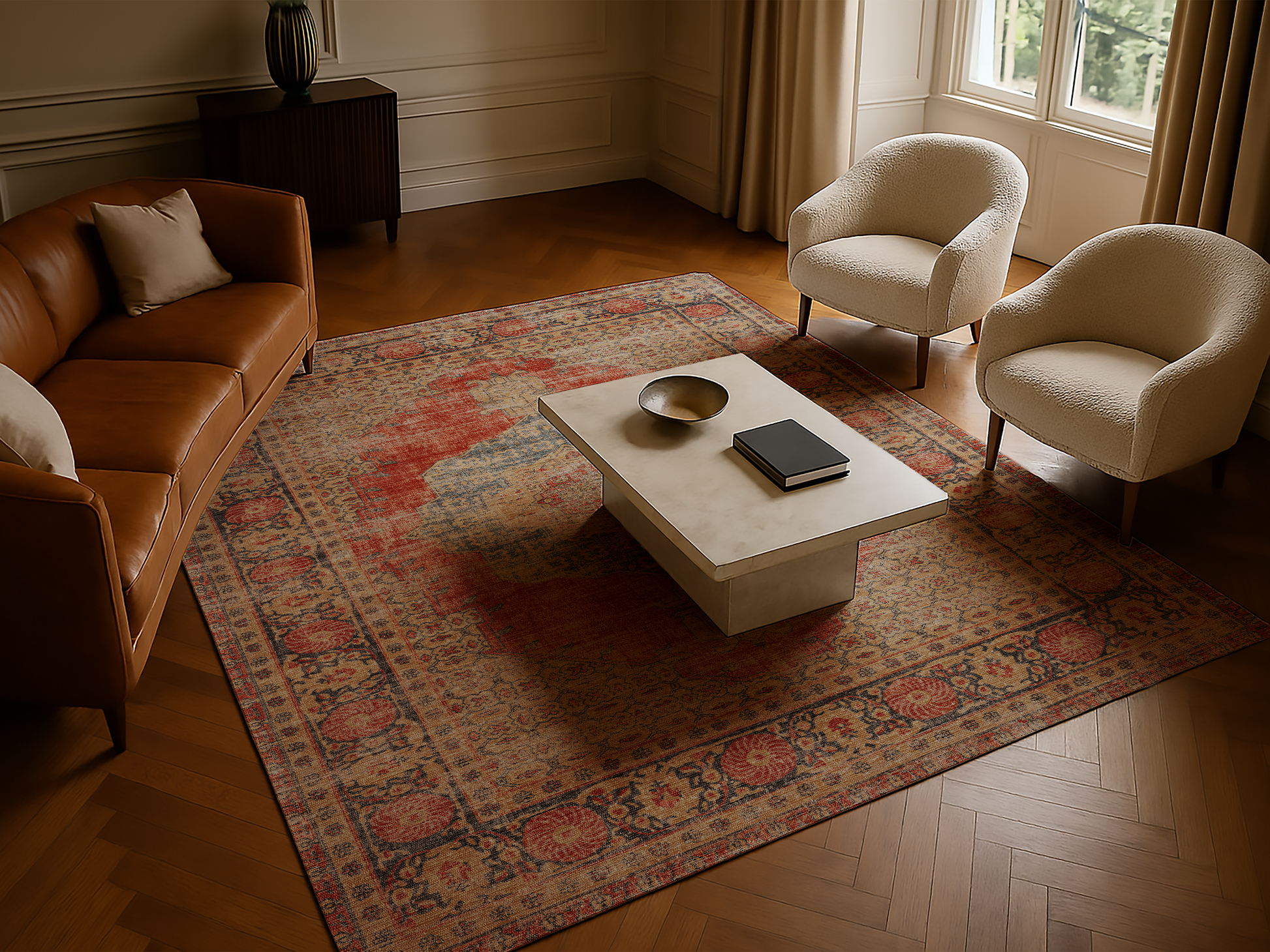 Cotty Home Premium Turkish Cotton, Washable Rug –  Non-Slip, Foldable, Multi-Size and Color