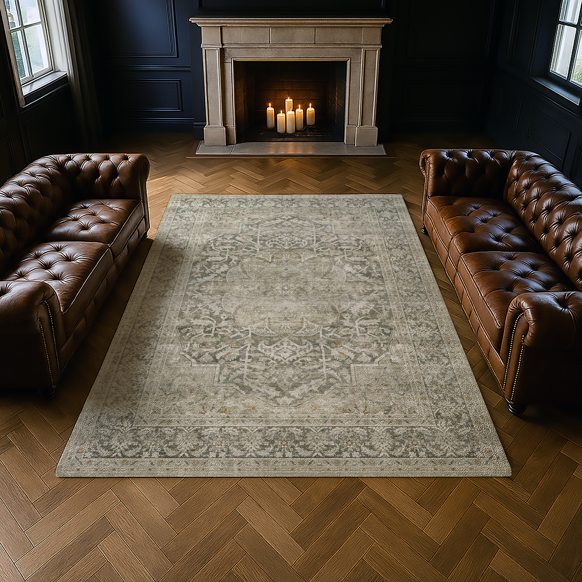 Cotty Home Premium Turkish Cotton, Washable Rug –  Non-Slip, Foldable, Multi-Size and Color