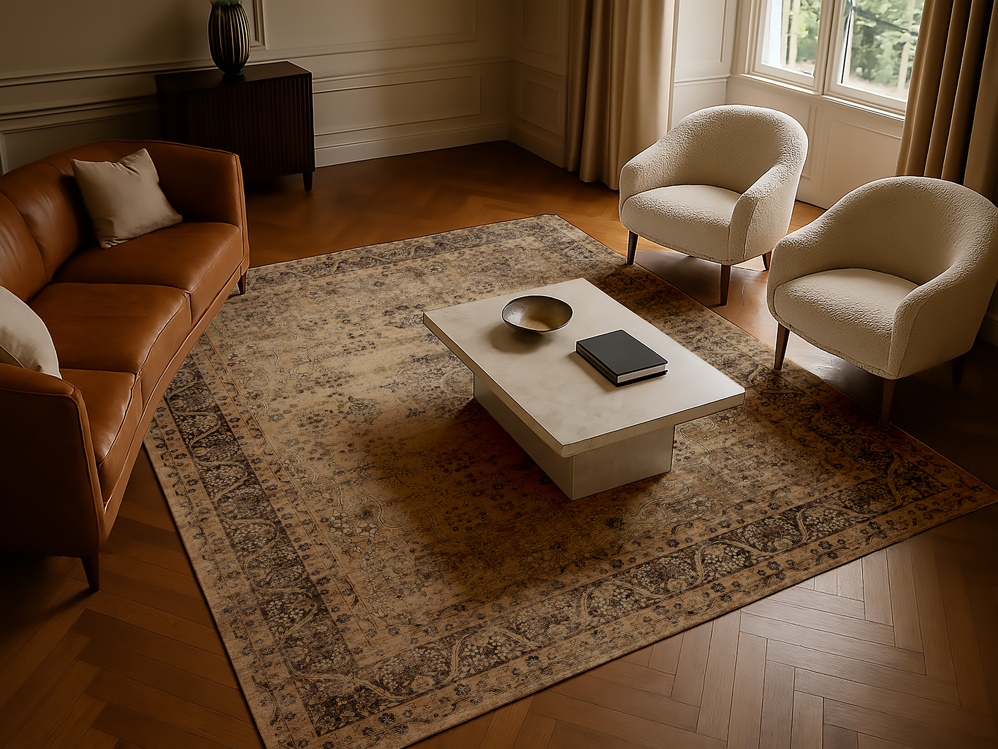 Cotty Home Premium Turkish Cotton, Washable Rug –  Non-Slip, Foldable, Multi-Size and Color
