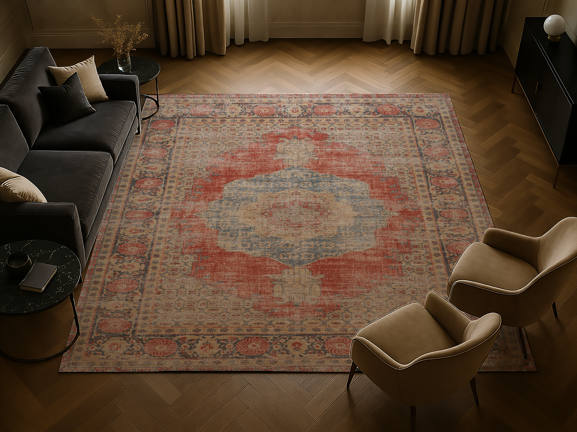 Cotty Home Premium Turkish Cotton, Washable Rug –  Non-Slip, Foldable, Multi-Size and Color