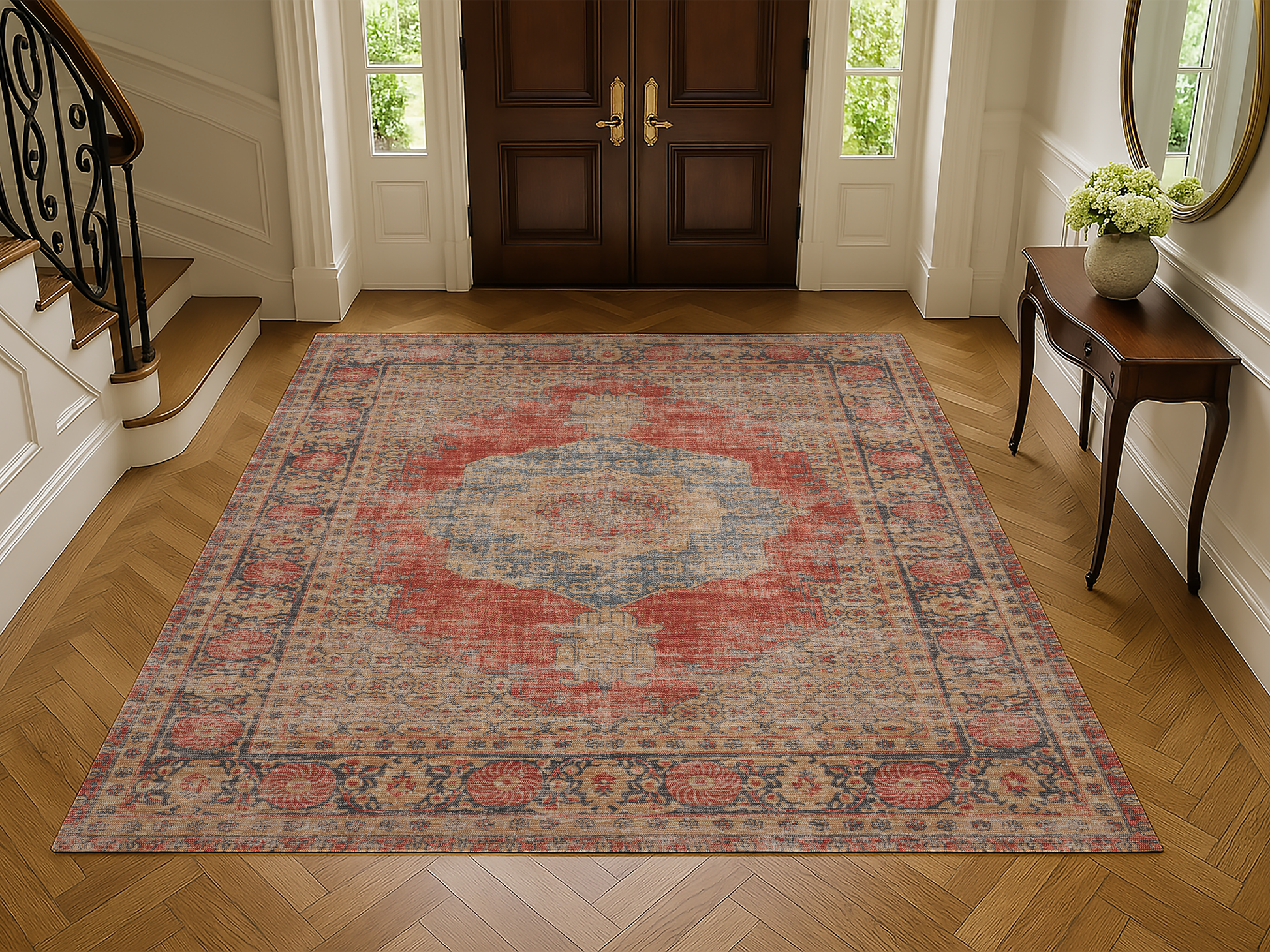 Cotty Home Premium Turkish Cotton, Washable Rug –  Non-Slip, Foldable, Multi-Size and Color