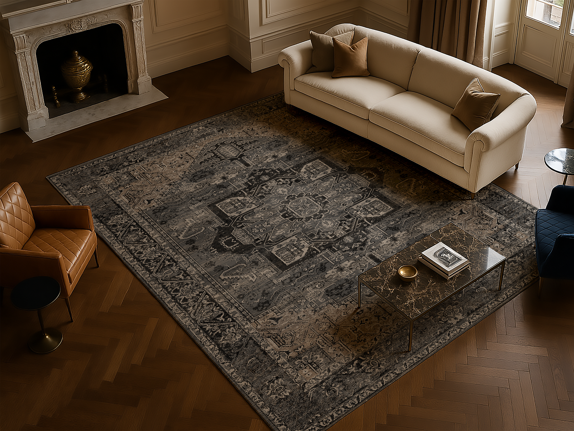 Cotty Home Premium Turkish Cotton, Washable Rug –  Non-Slip, Foldable, Multi-Size and Color