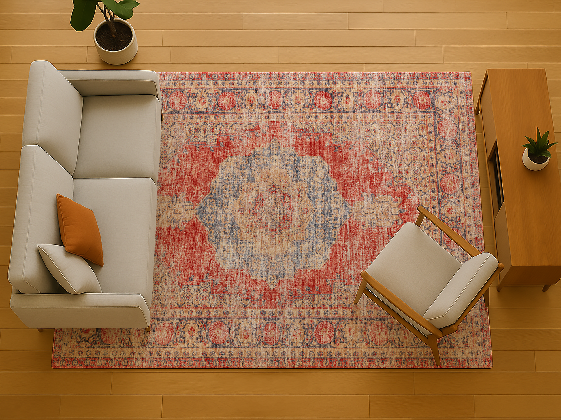 Cotty Home Premium Turkish Cotton, Washable Rug –  Non-Slip, Foldable, Multi-Size and Color