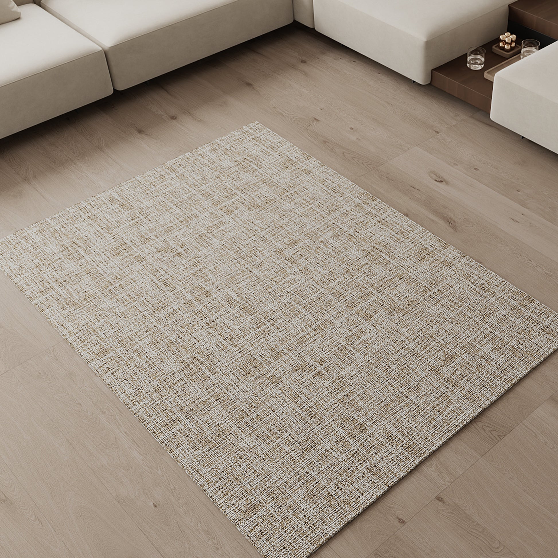 Cotty Home Superior Washable Rug – Ultra Thin, Non-Slip, Foldable, Multi-Size, Modern Beige