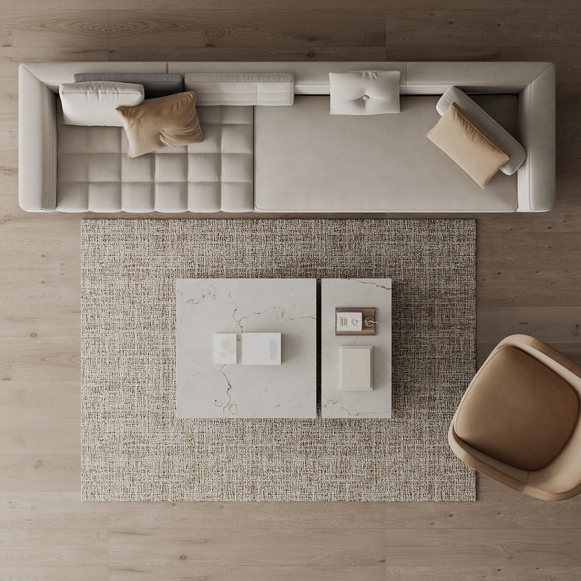 Cotty Home Superior Washable Rug – Ultra Thin, Non-Slip, Foldable, Multi-Size, Modern Beige