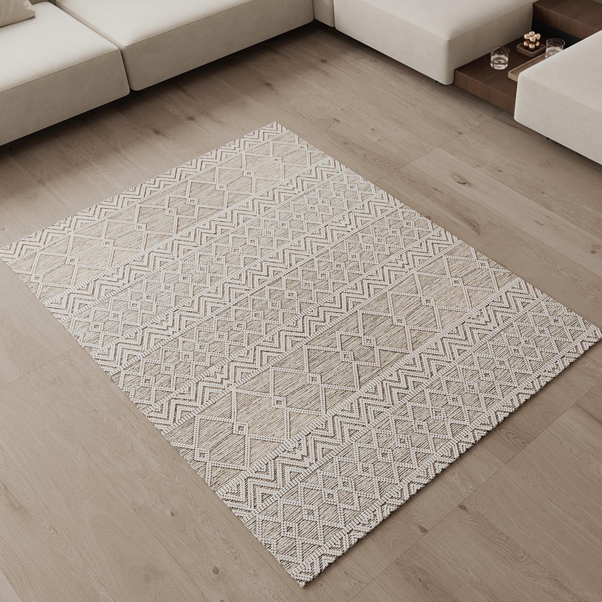 Cotty Home Superior Washable Rug – Ultra Thin, Non-Slip, Foldable, Multi-Size, Moroccan Beige