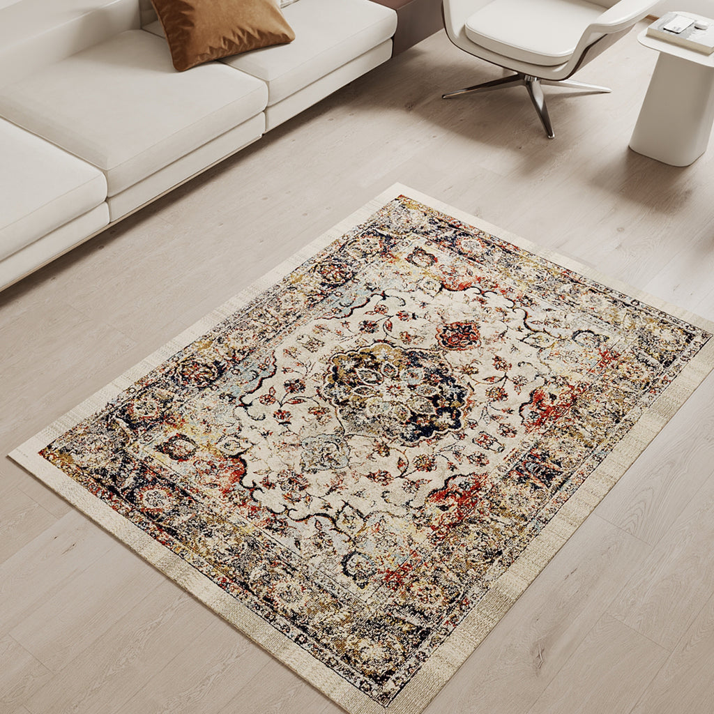 Cotty Home Superior Washable Rug – Ultra Thin, Non-Slip, Foldable, Multi-Size, Oriental Beige