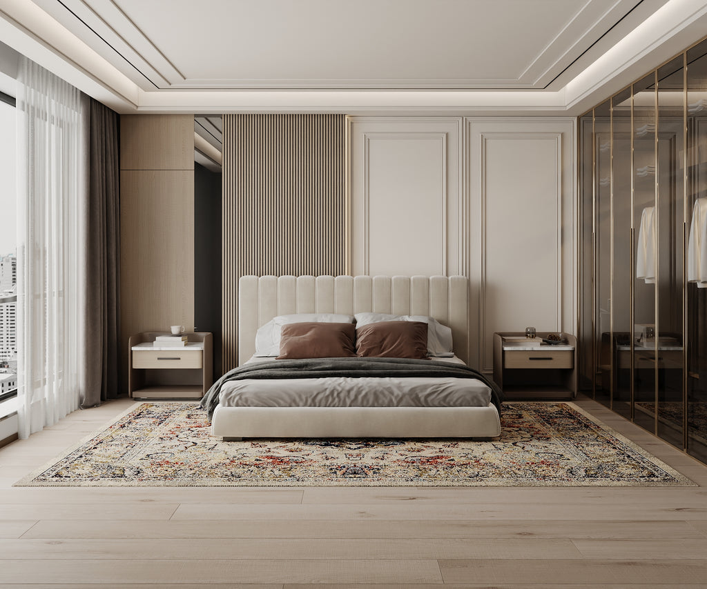 Cotty Home Superior Washable Rug – Ultra Thin, Non-Slip, Foldable, Multi-Size, Oriental Beige