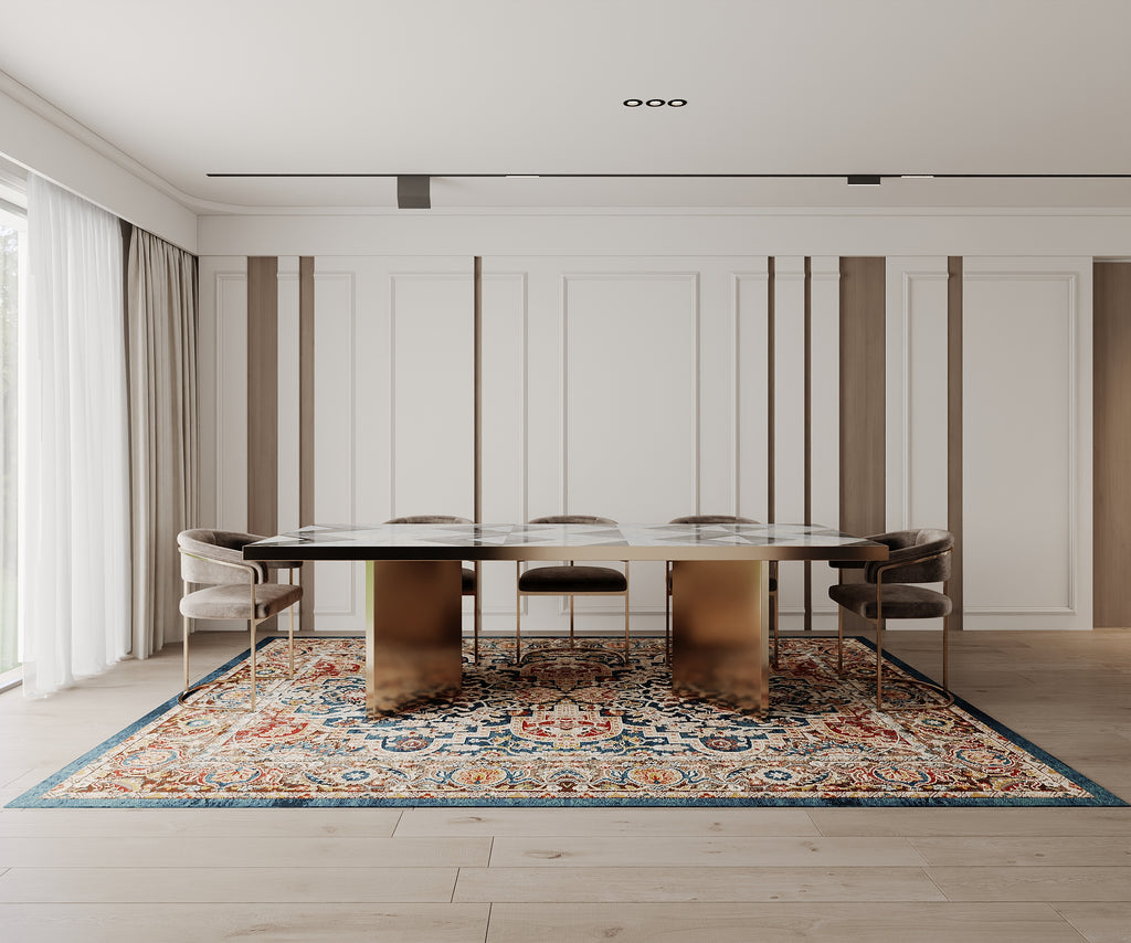 Cotty Home Superior Washable Rug – Ultra Thin, Non-Slip, Foldable, Multi-Size, Oriental Red
