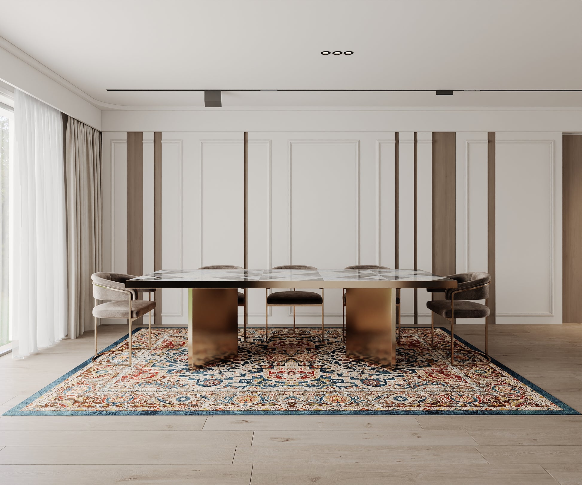 Cotty Home Superior Washable Rug – Ultra Thin, Non-Slip, Foldable, Multi-Size, Oriental Red