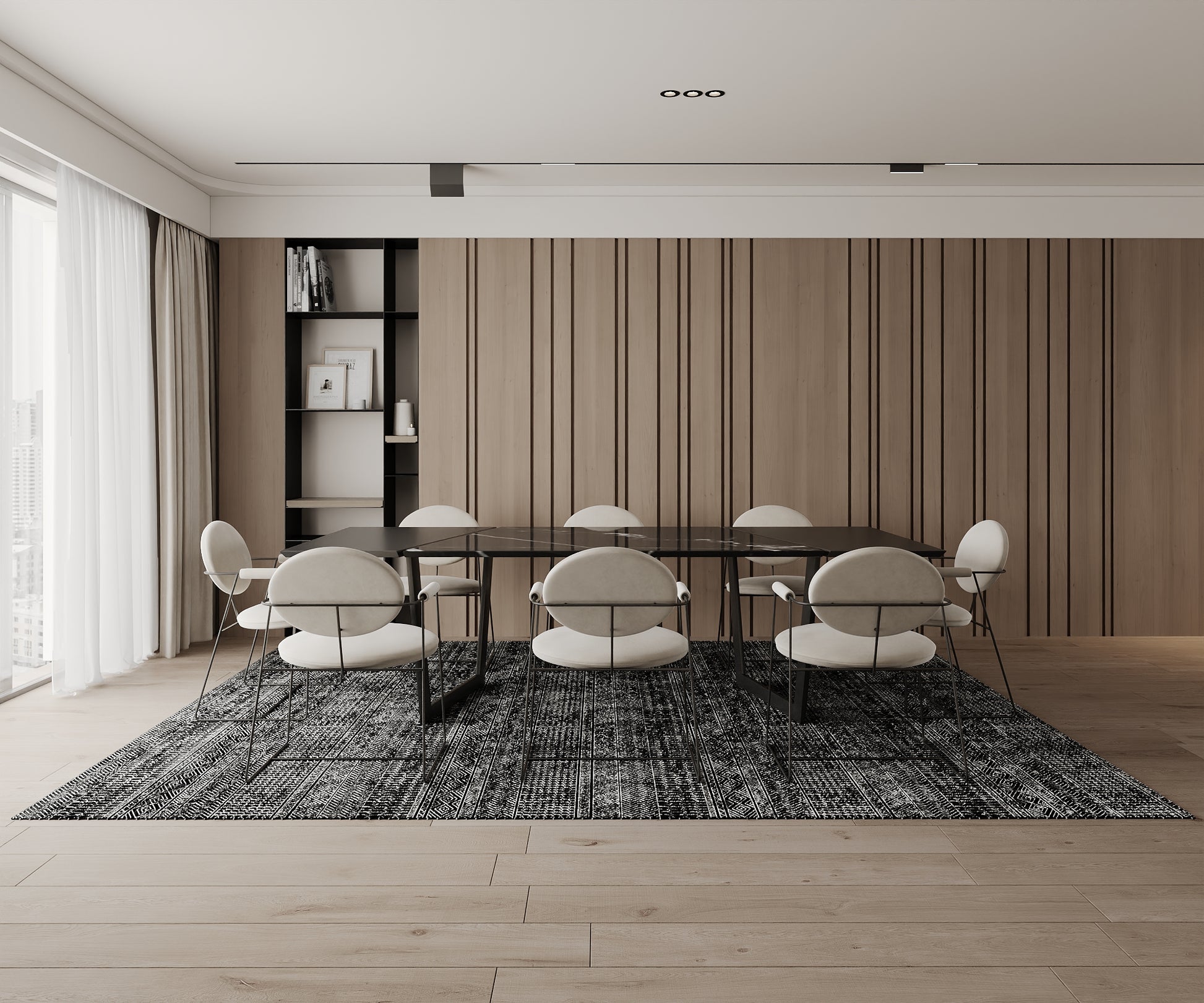 Cotty Home Superior Washable Rug – Ultra Thin, Non-Slip, Foldable, Multi-Size, Moroccan Black