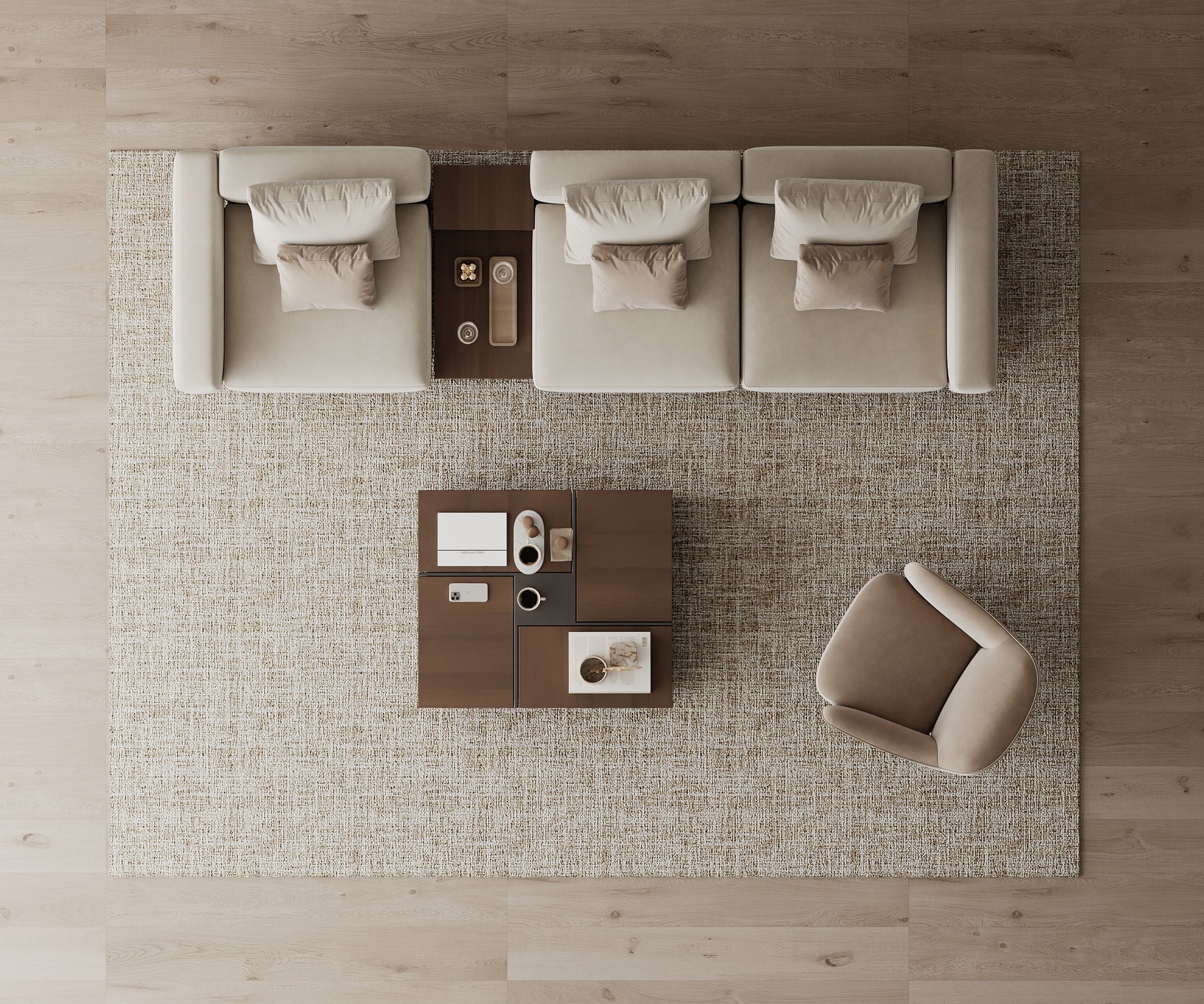 Cotty Home Superior Washable Rug – Ultra Thin, Non-Slip, Foldable, Multi-Size, Modern Beige