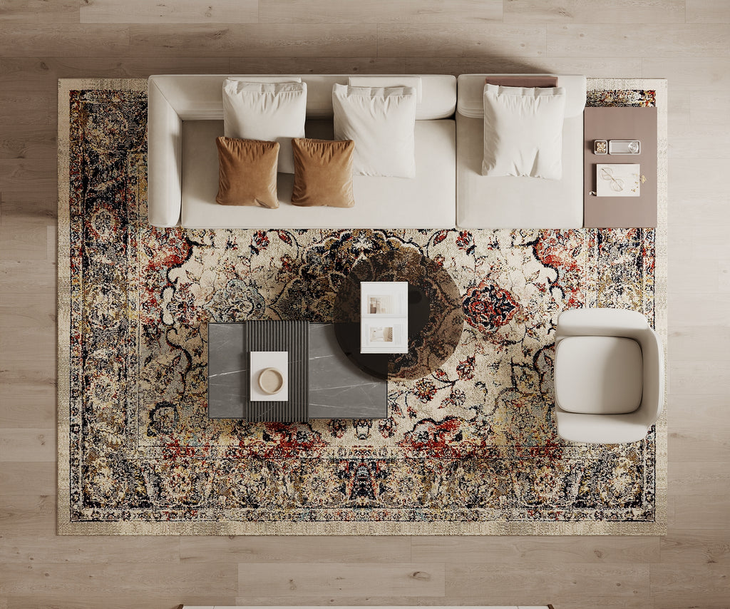 Cotty Home Superior Washable Rug – Ultra Thin, Non-Slip, Foldable, Multi-Size, Oriental Beige