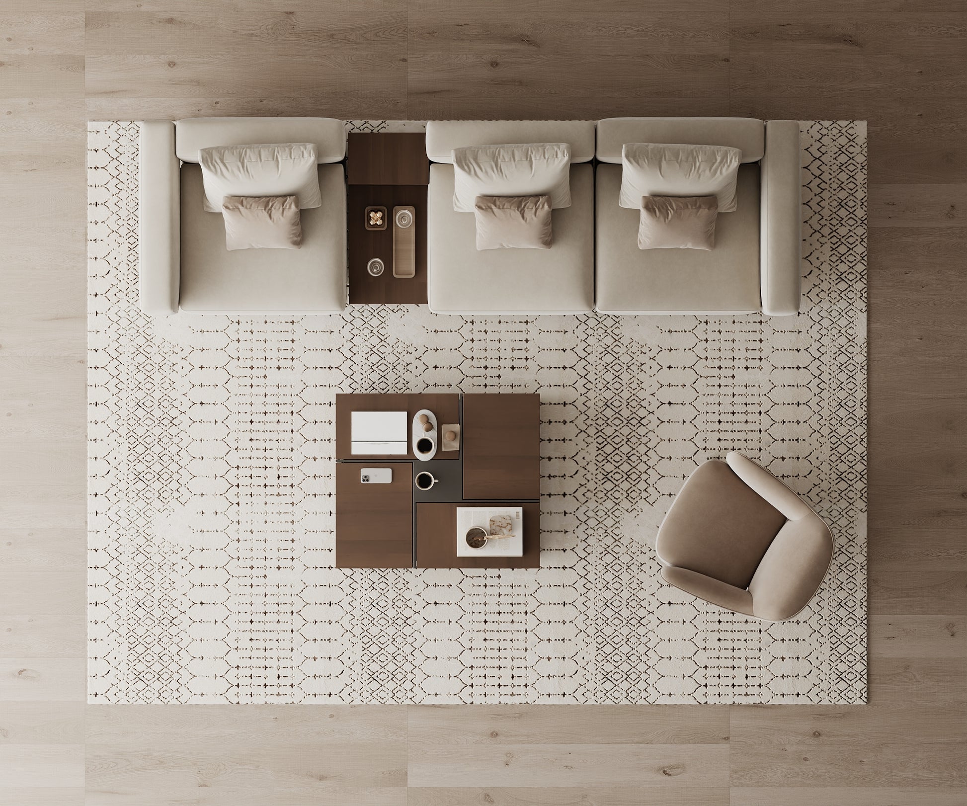 Cotty Home Superior Washable Rug – Ultra Thin, Non-Slip, Foldable, Multi-Size, Moroccan White