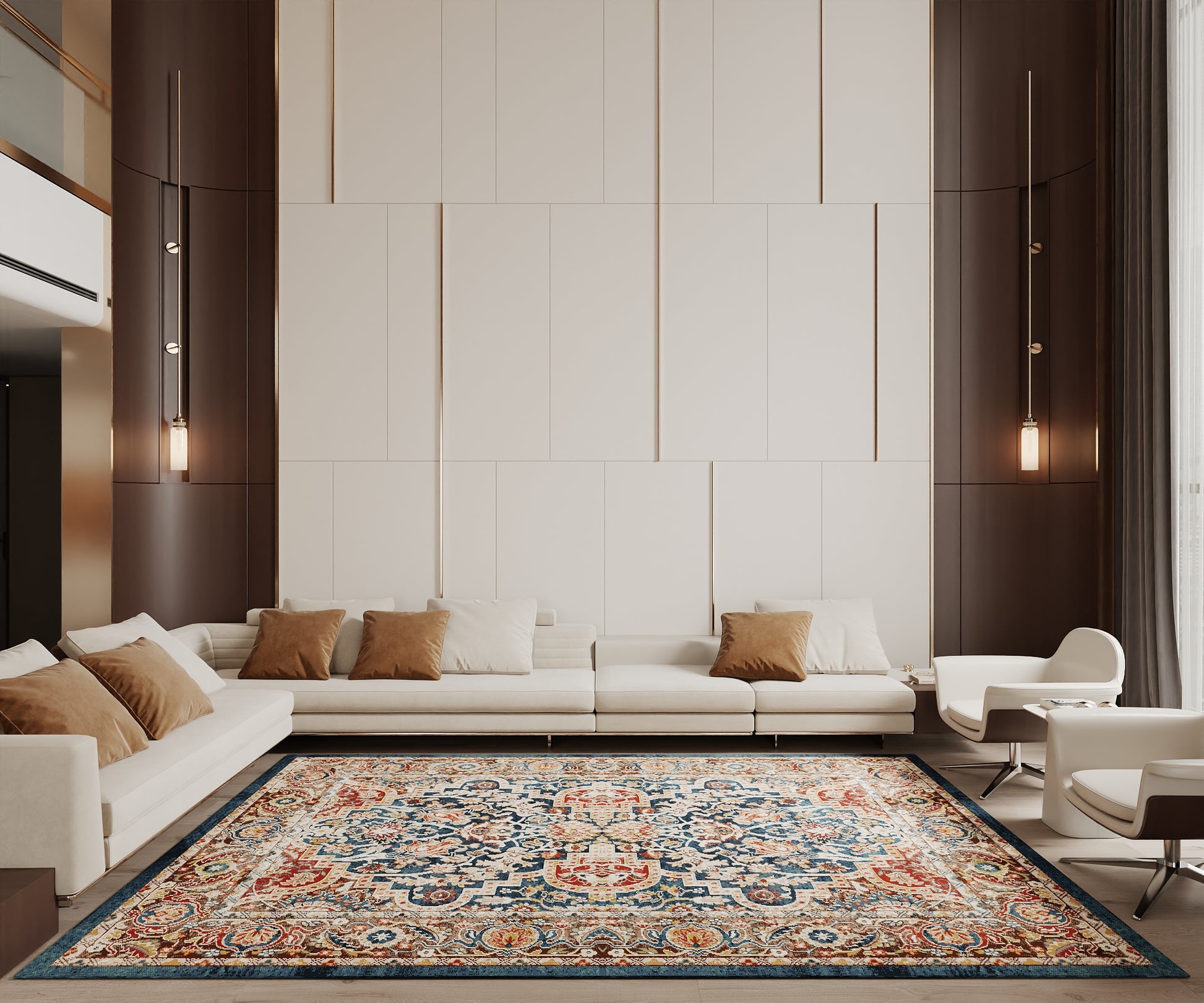 Cotty Home Superior Washable Rug – Ultra Thin, Non-Slip, Foldable, Multi-Size, Oriental Red