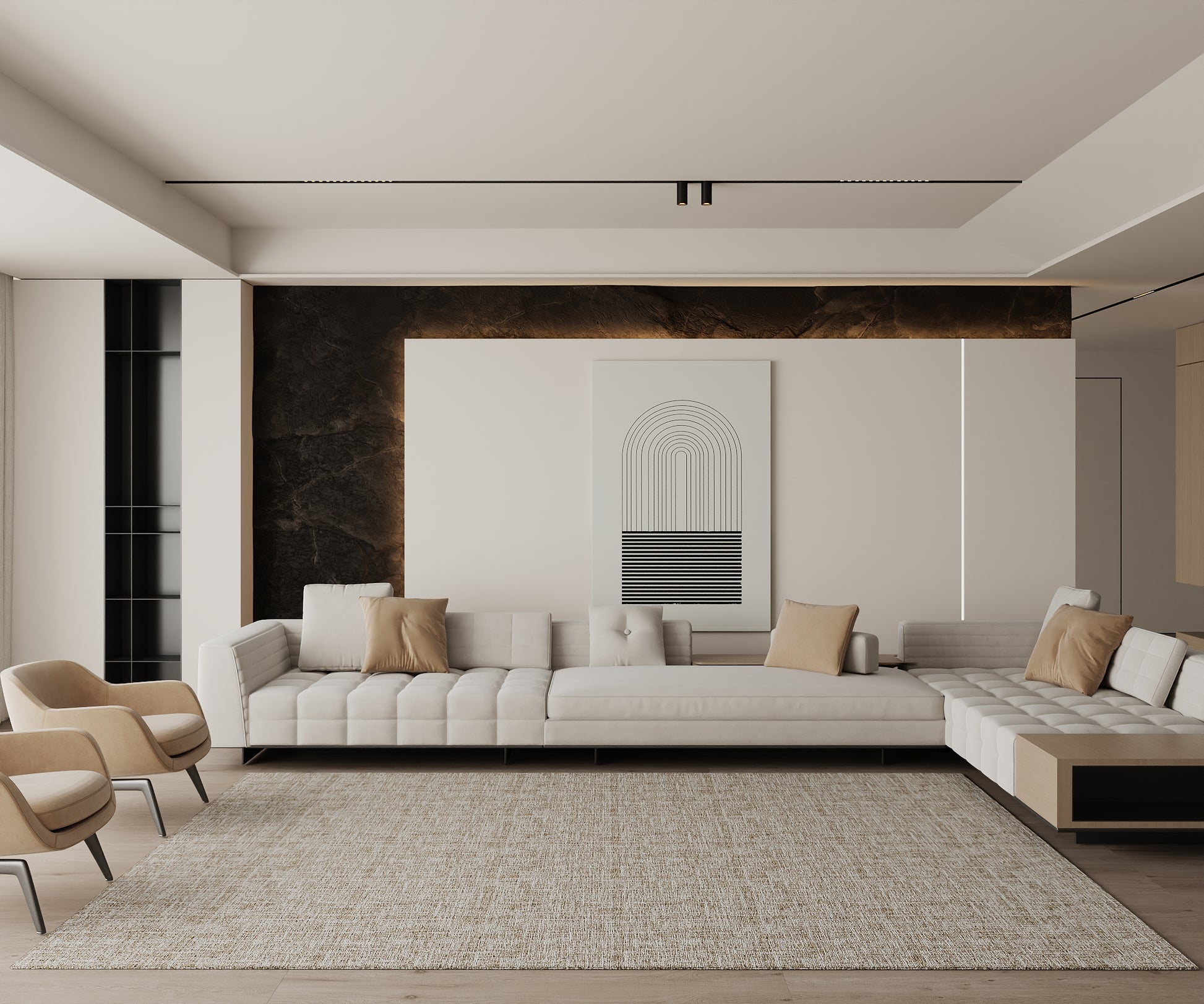 Cotty Home Superior Washable Rug – Ultra Thin, Non-Slip, Foldable, Multi-Size, Modern Beige