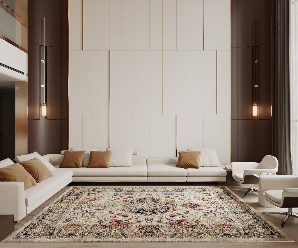 Cotty Home Superior Washable Rug – Ultra Thin, Non-Slip, Foldable, Multi-Size, Oriental Beige