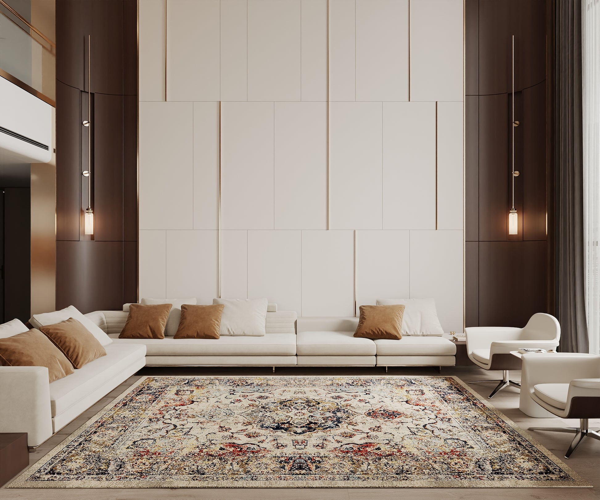 Cotty Home Superior Washable Rug – Ultra Thin, Non-Slip, Foldable, Multi-Size, Oriental Beige